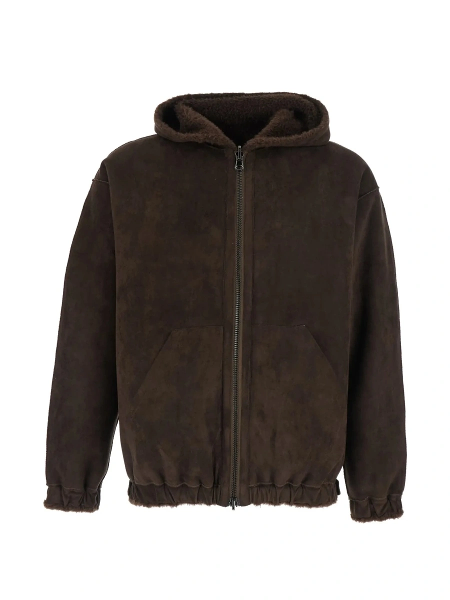 Geaca de piele VALENTINI 1972 maro din piele si shearling - Img 7