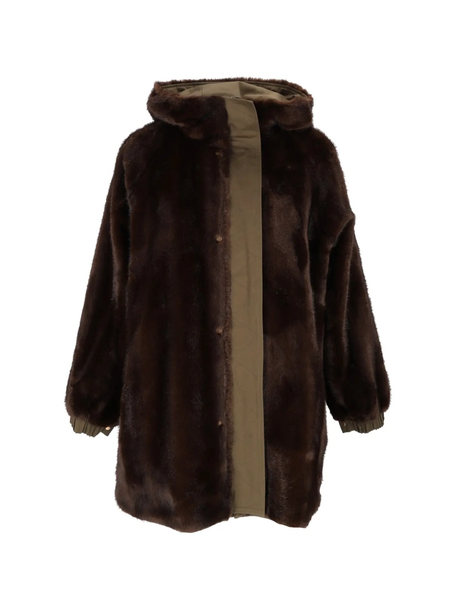 Geaca de Piele WOMAN FABRIC &amp; FAKE FUR JACKET - Img 4