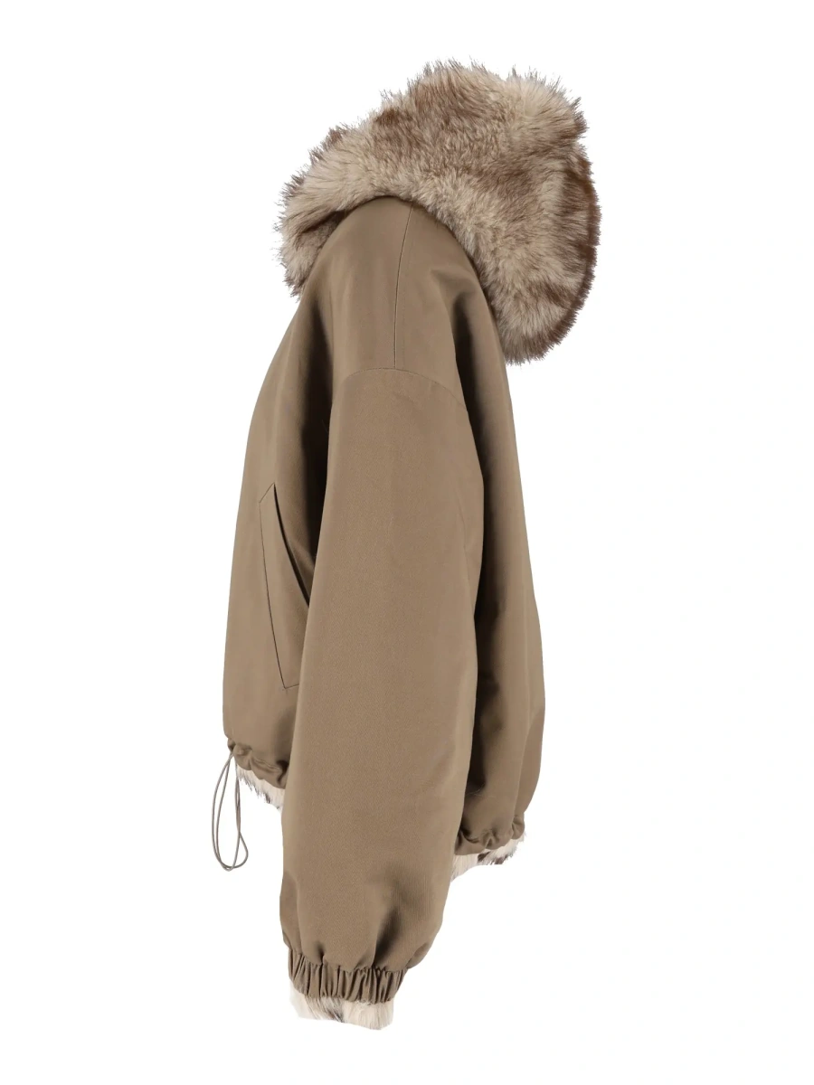 Geaca de Piele WOMAN FABRIC &amp; FAKE FUR JACKET - Img 2