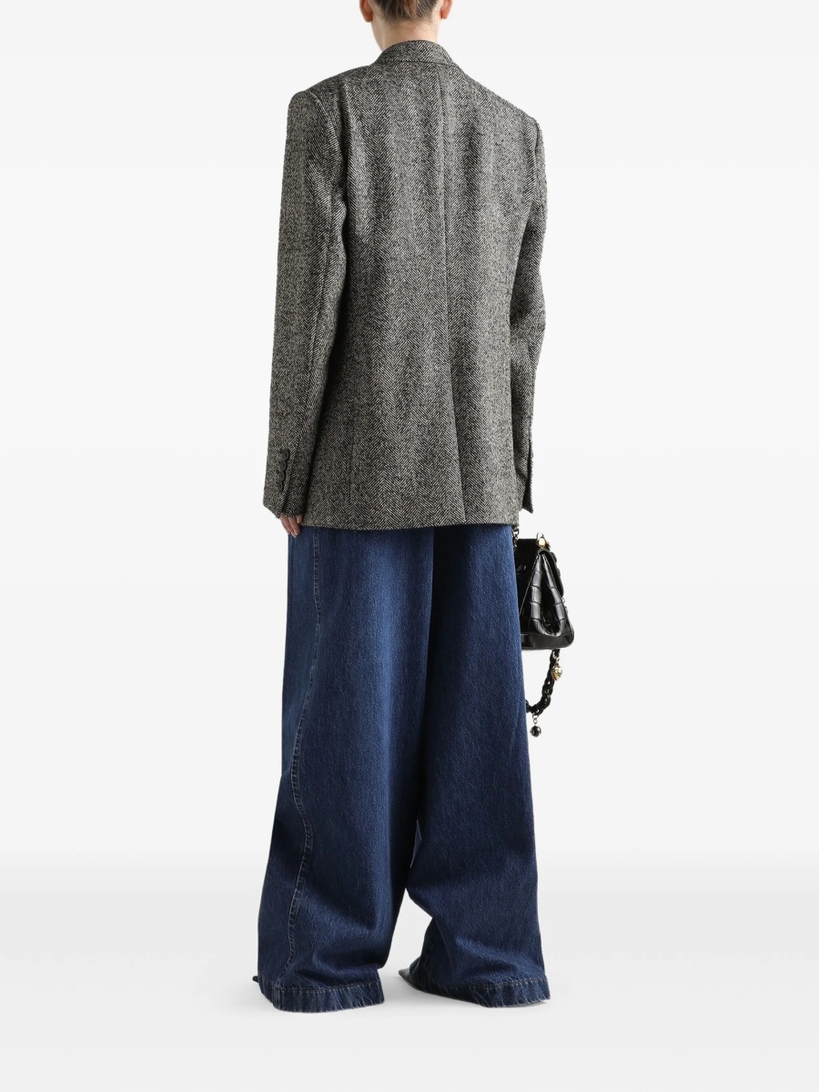 Geaca Oversize Dolce &amp; Gabbana gri din acrilic si polyester - Img 3