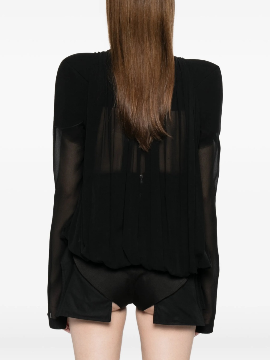 Geaca Oversize Rick Owens neagra din matase - Img 4