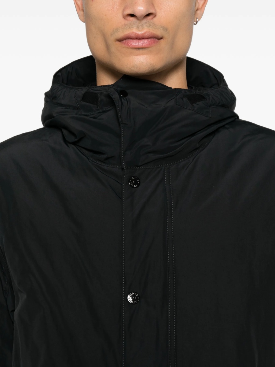 Geaca Parka Stone Island neagra din poliamida si polyester - Img 5