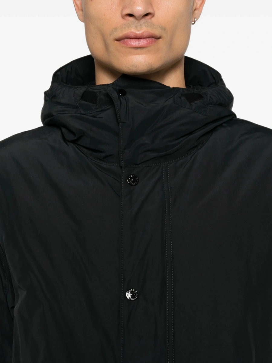 Geaca Parka Stone Island neagra din poliamida si polyester - Img 5