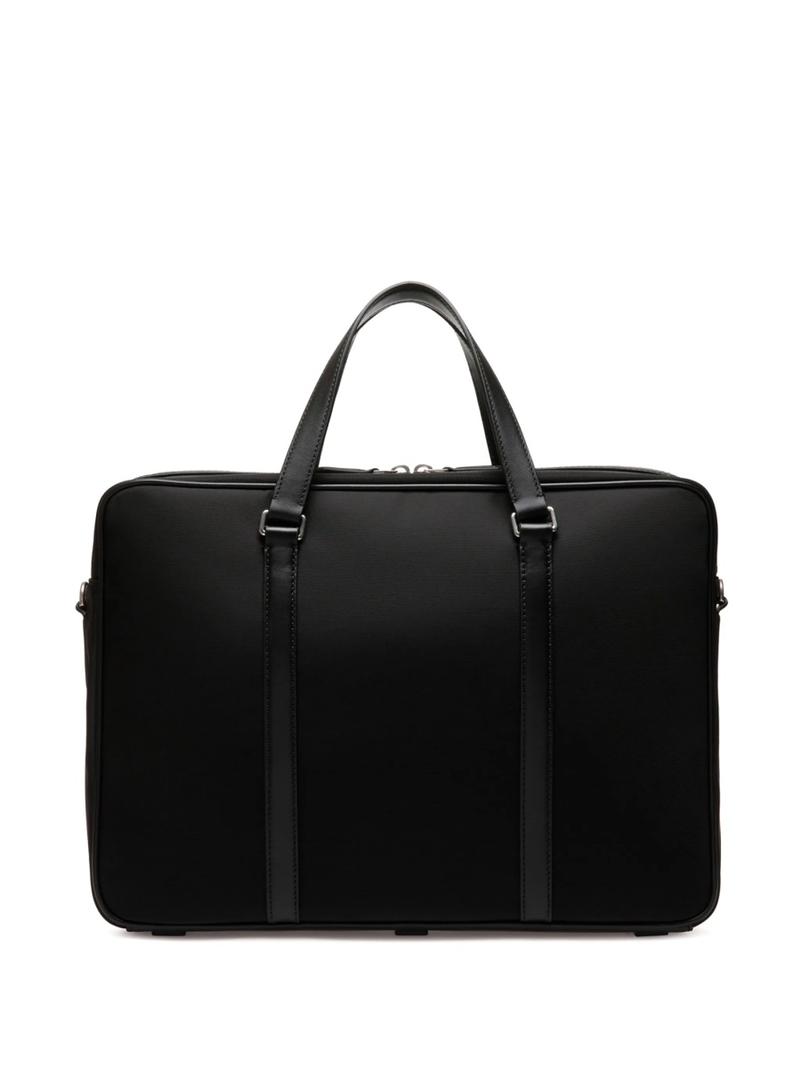 Geanta de laptop Bally neagra din poliester reciclat si nylon - Img 2