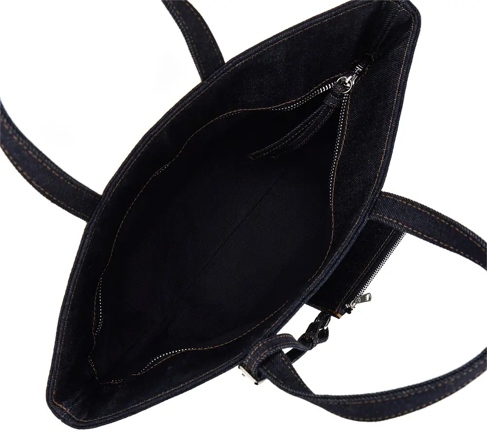 Geanta de mana A.P.C. Denim small 'Le Drummer Toile' bag - Img 3