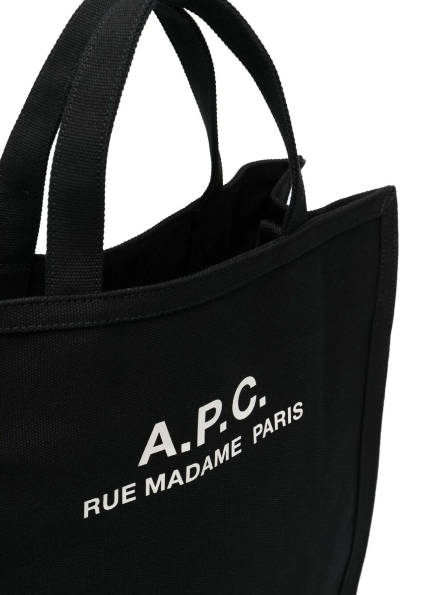 Geanta de mana A.P.C. neagra din bumbac - Img 4
