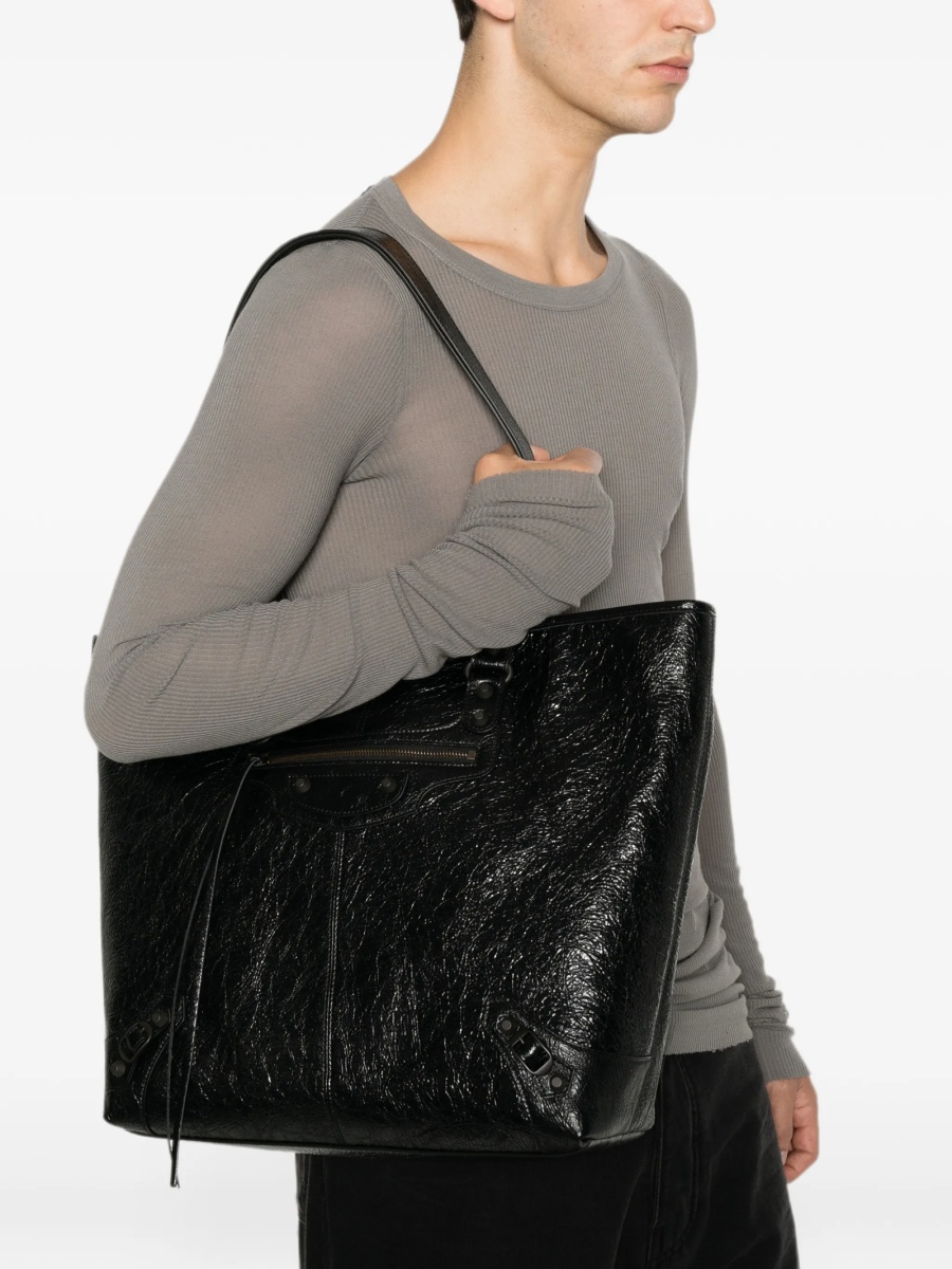 Geanta de mana Balenciaga neagra din piele - Img 2
