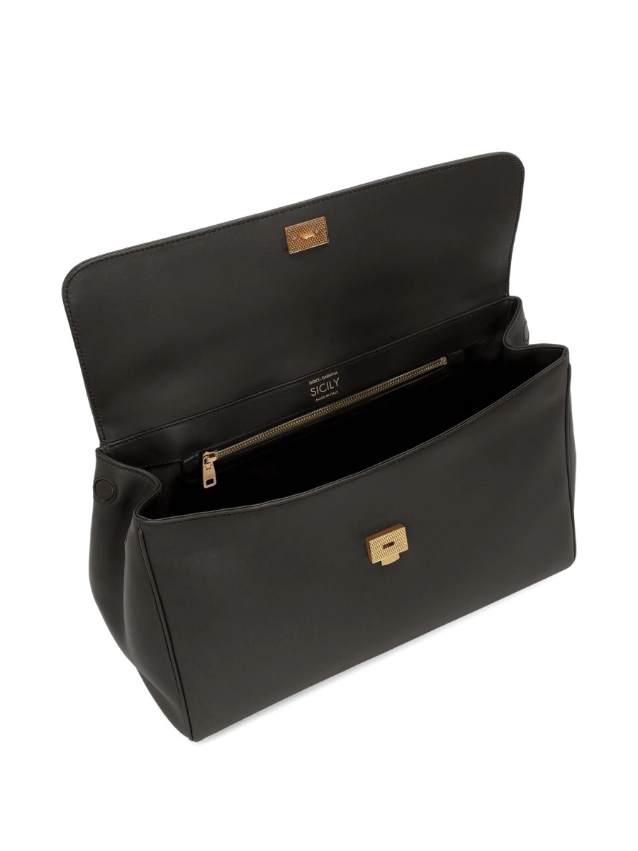 Geanta de mana Dolce &amp; Gabbana neagra din pvc si piele - Img 4