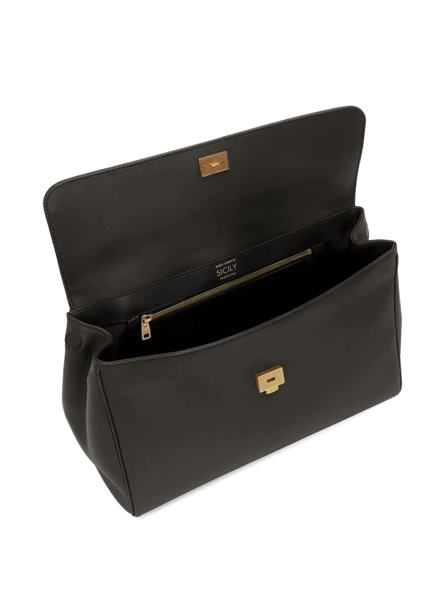 Geanta de mana Dolce &amp; Gabbana neagra din pvc si piele - Img 4