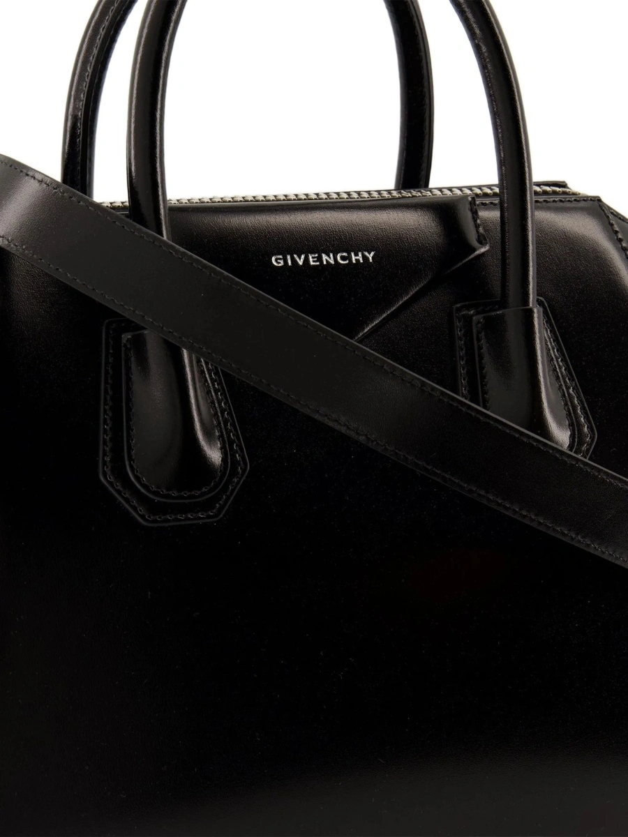 Geanta de mana Givenchy antigona neagra din piele - Img 3