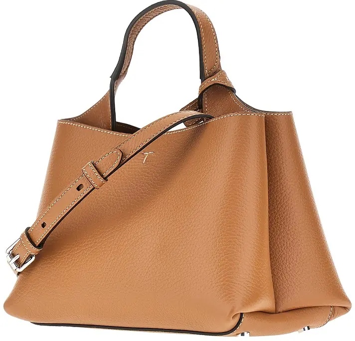 Geanta de mana Grained leather micro shopping bag - Img 2