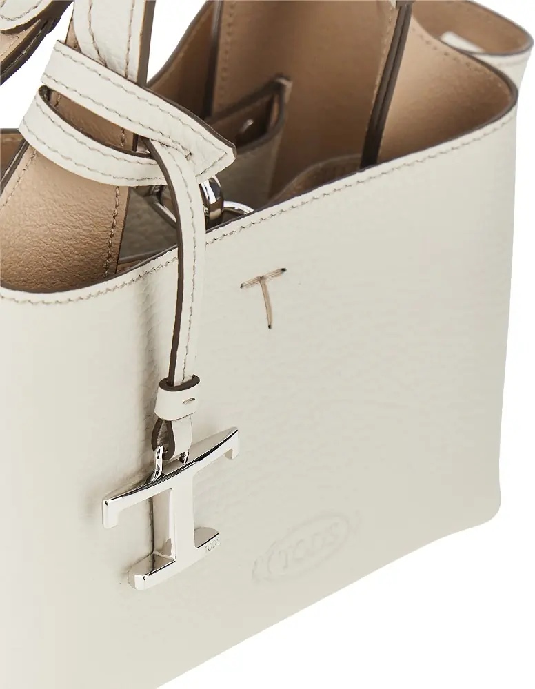 Geanta de mana Grained leather mini shopping bag - Img 4