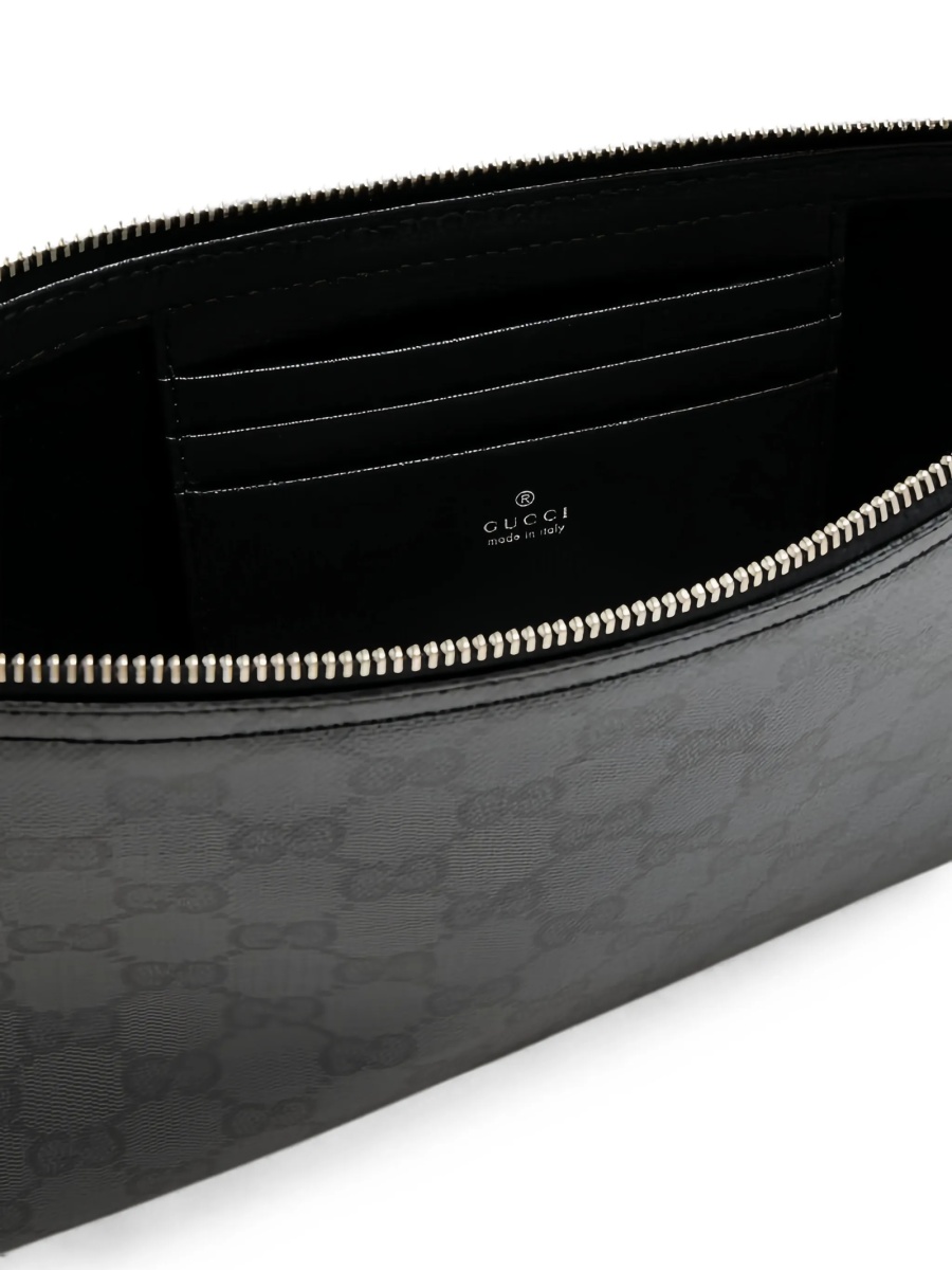 Geanta de mana Gucci neagra din material textil - Img 4