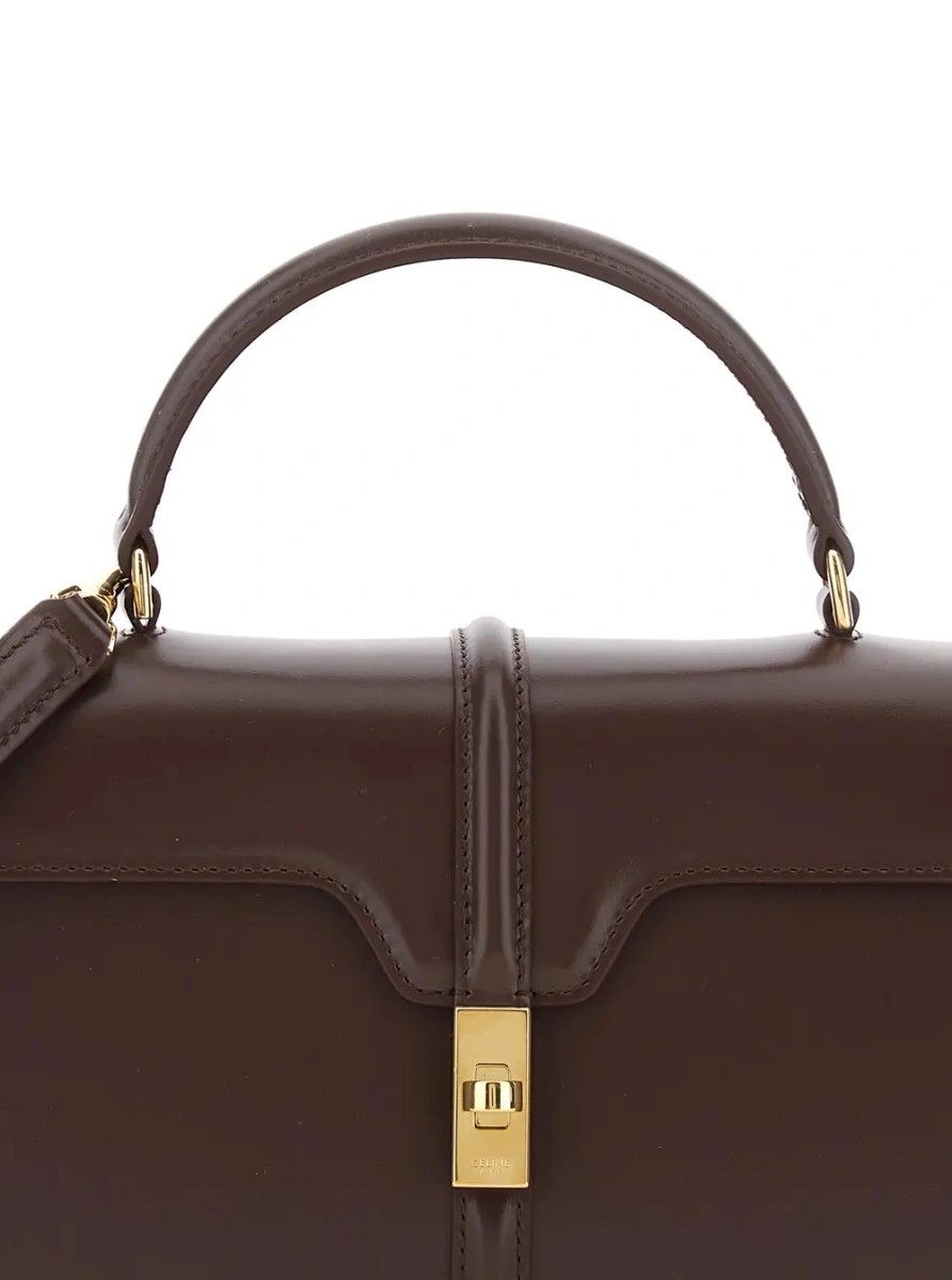 Geanta de mana Handbag '16 EAST WEST' with Brown Leather Details - Img 3
