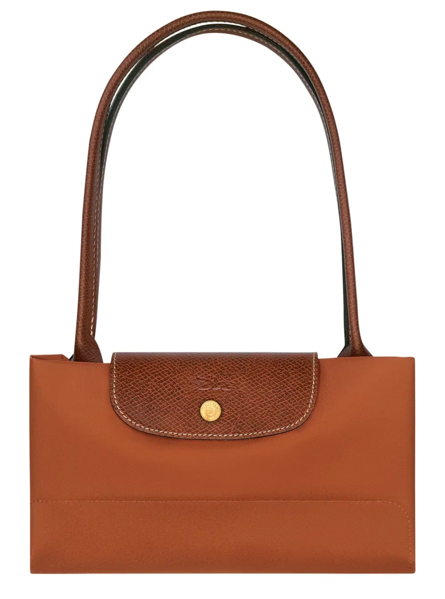 Geanta de mana Handbag 'Le Pilage Original' Medium with Two Top Handles and Logo Printed on the Front in Brown Canvas for Women - Img 3