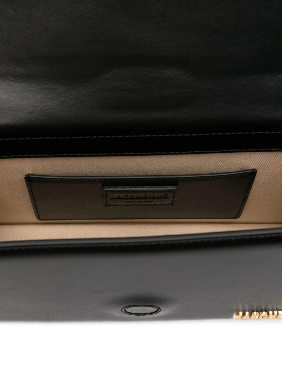 Geanta de mana JACQUEMUS Bambino neagra din piele - Img 5