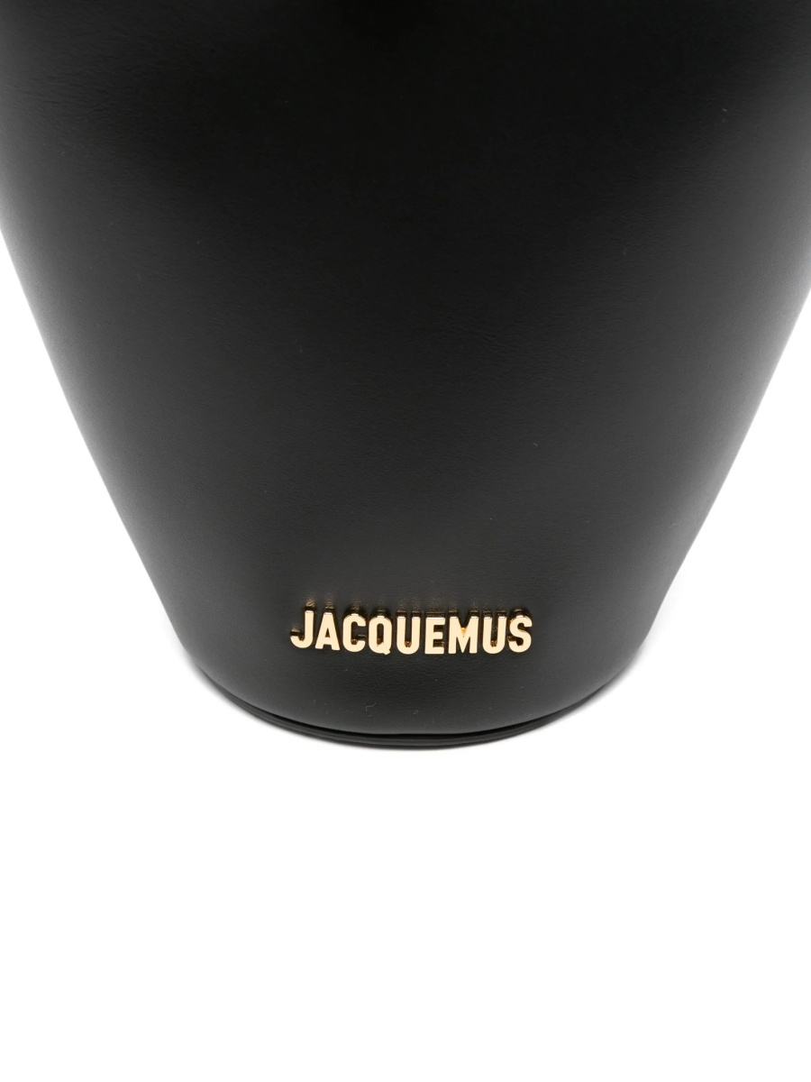 Geanta de mana JACQUEMUS Bambola neagra din piele - Img 4