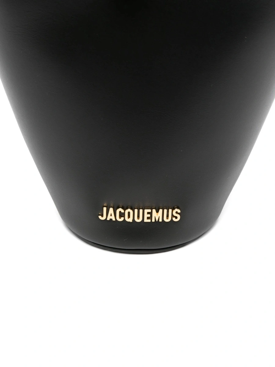 Geanta de mana JACQUEMUS Bambola neagra din piele - Img 4
