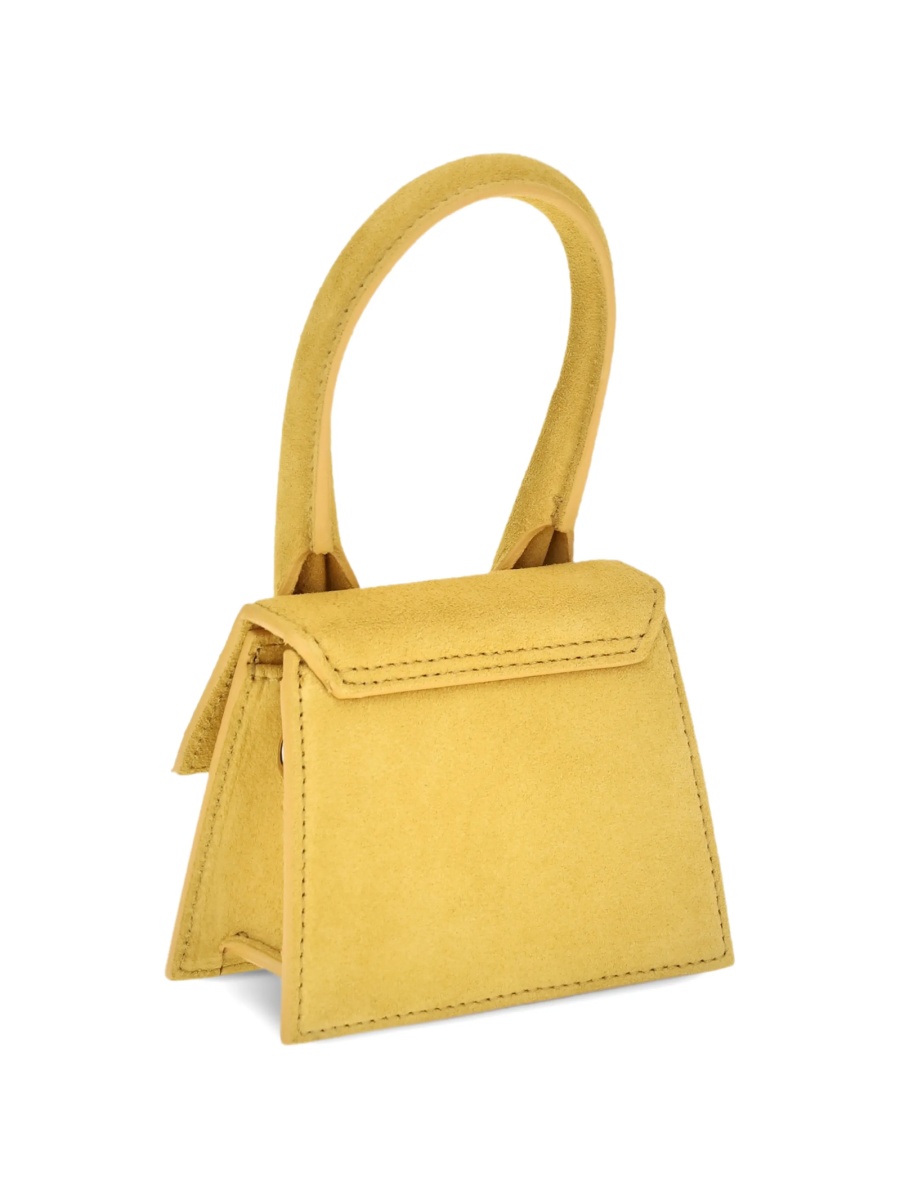 Geanta de mana JACQUEMUS Chiquito galbena din piele - Img 3