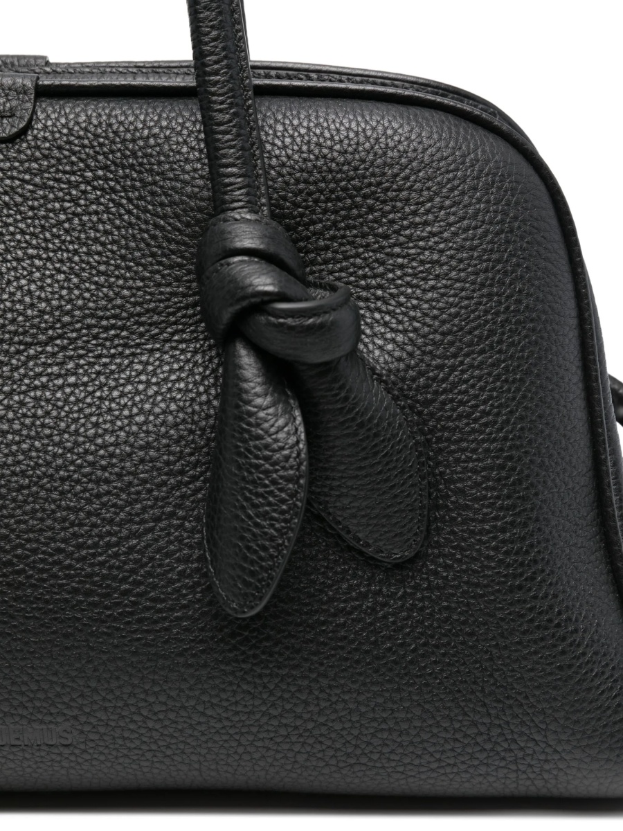 Geanta de mana JACQUEMUS neagra din piele - Img 4