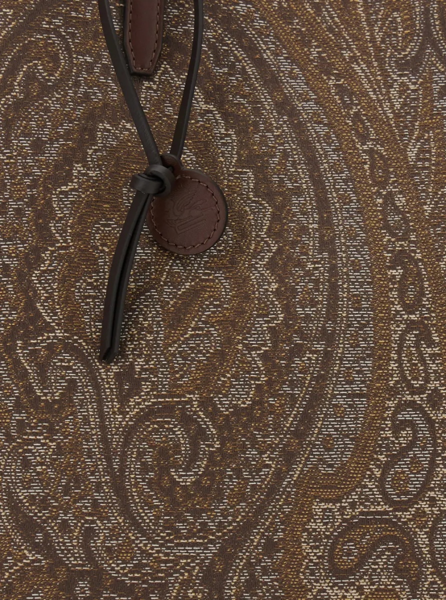 Geanta de mana 'Lovetrotter' Brown Tote bag with Jacquard motif in Denim for Women - Img 3