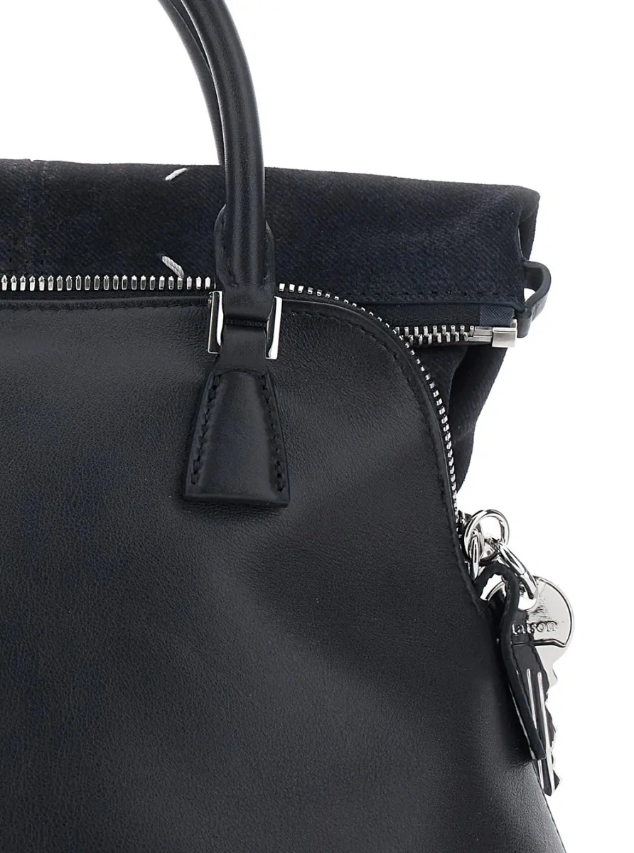 Geanta de mana Maison Margiela neagra din piele - Img 3