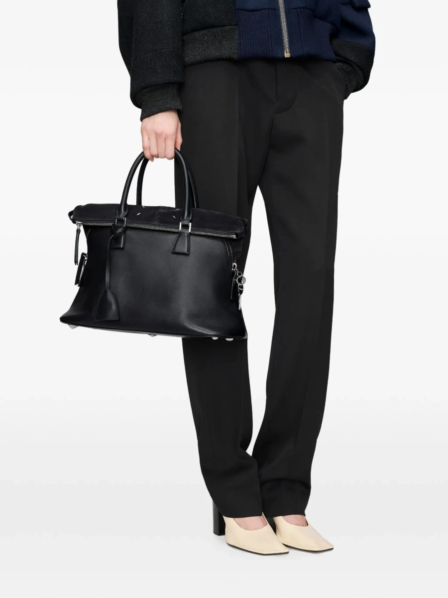 Geanta de mana Maison Margiela neagra din piele - Img 4