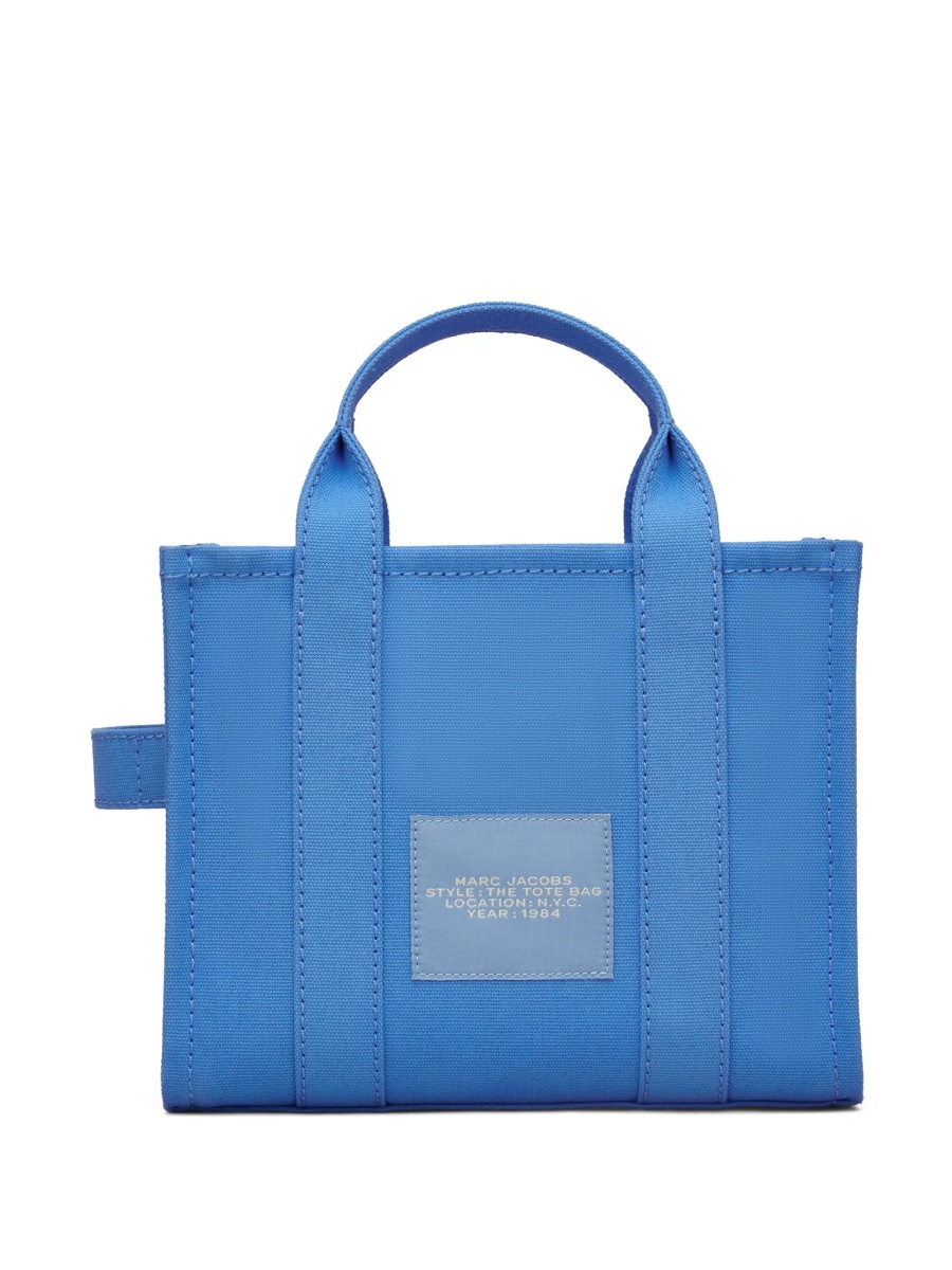 Geanta de mana Marc Jacobs albastra din bumbac - Img 4