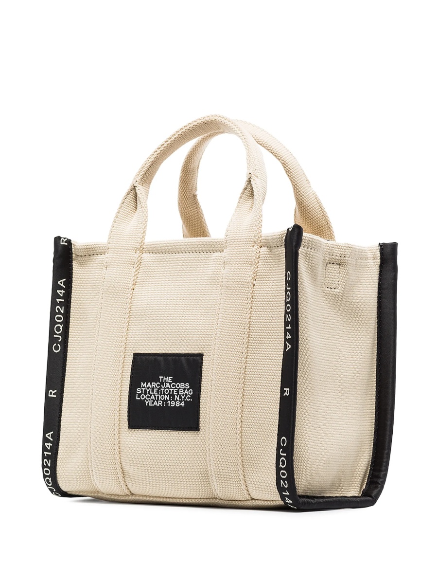 Geanta de mana Marc Jacobs neutra din material textil - Img 3