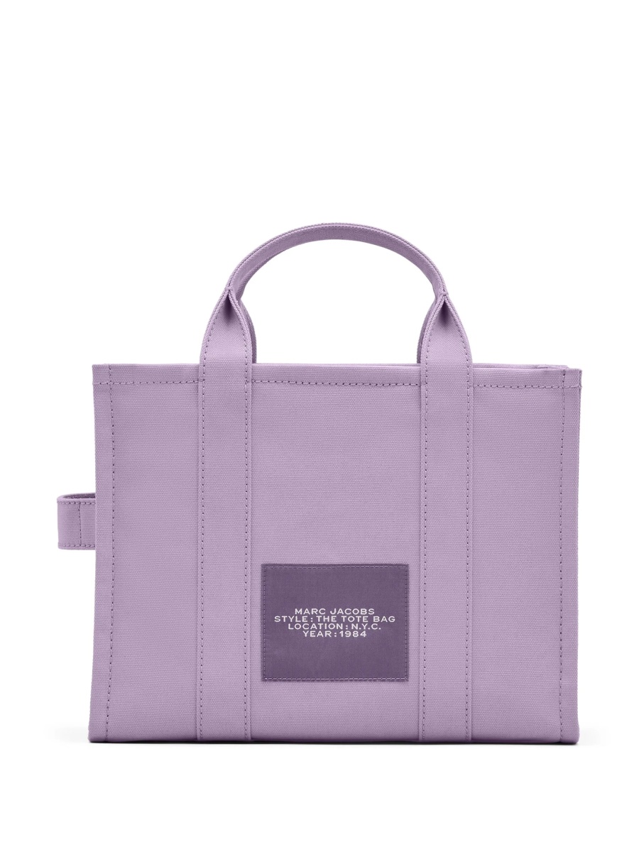 Geanta de mana Marc Jacobs violet din bumbac - Img 4