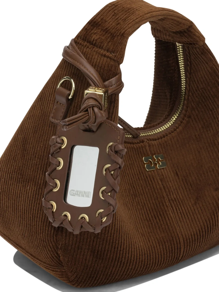 Geanta de mana "Mini Hobo Corduroy" Small Handbag - Img 4