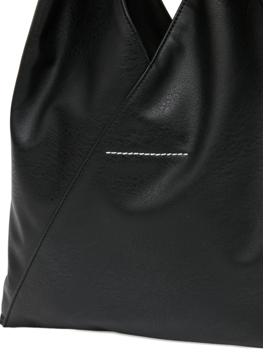 Geanta de mana MM6 Maison Margiela neagra din piele si poliuretan - Img 5