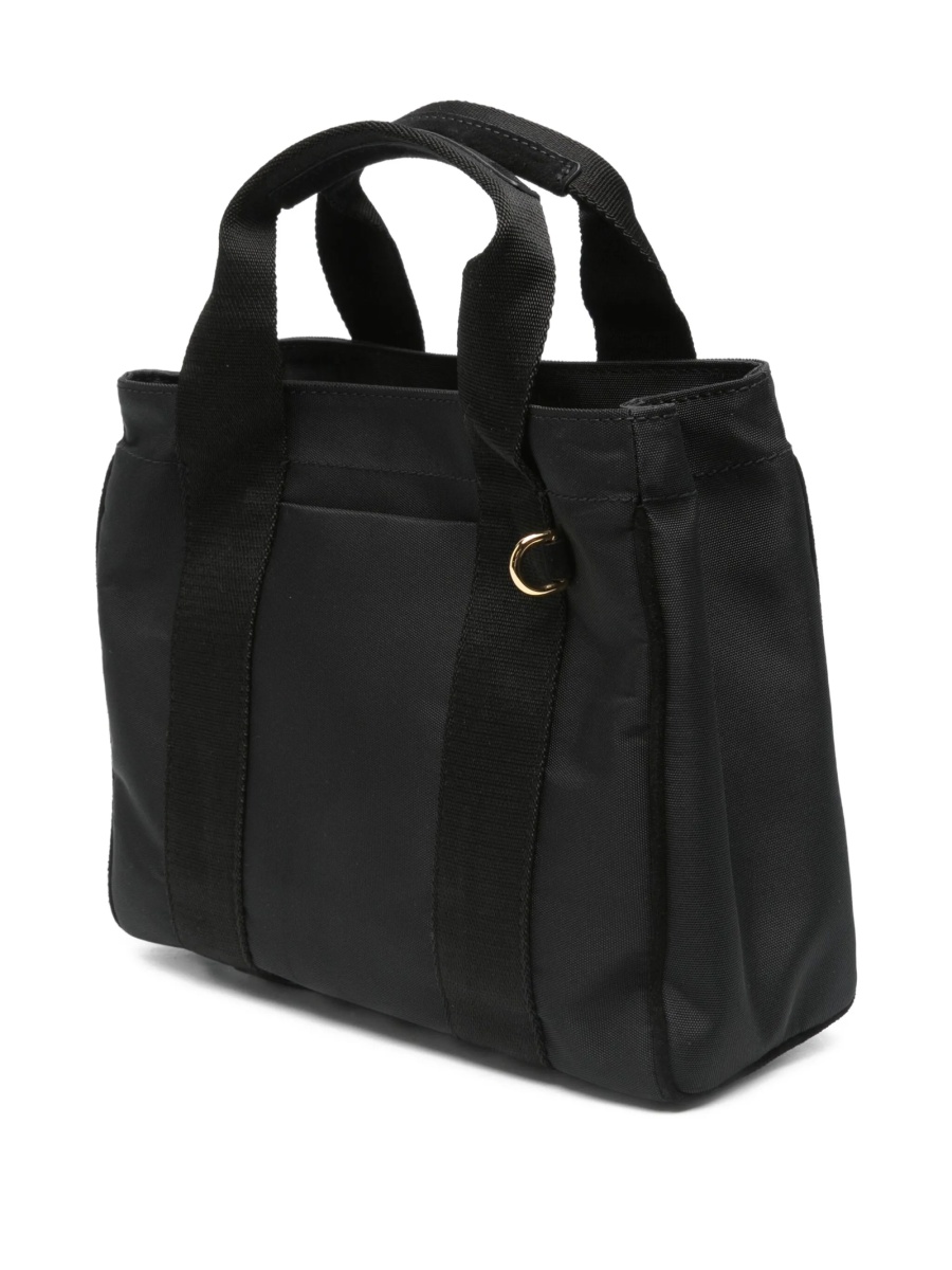 Geanta de mana Moschino neagra din material textil si piele - Img 3