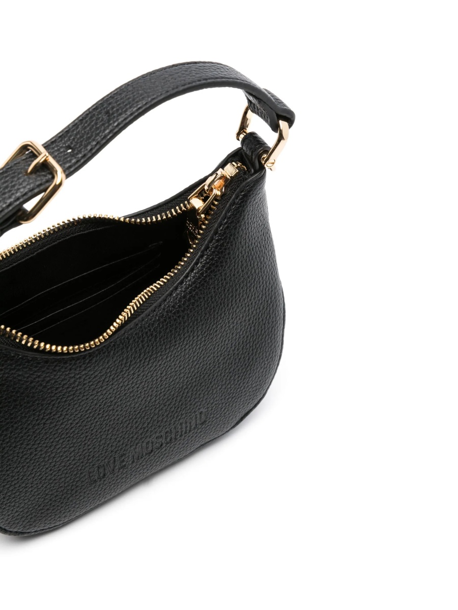 Geanta de mana Moschino neagra din poliuretan - Img 5