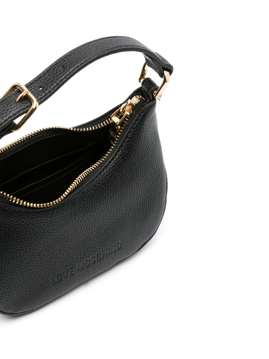 Geanta de mana Moschino neagra din poliuretan - Img 5