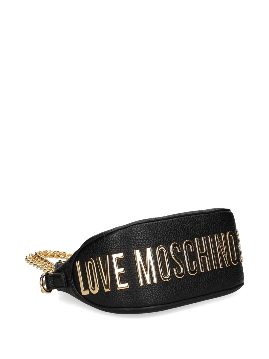 Geanta de mana Moschino neagra din poliuretan - Img 3