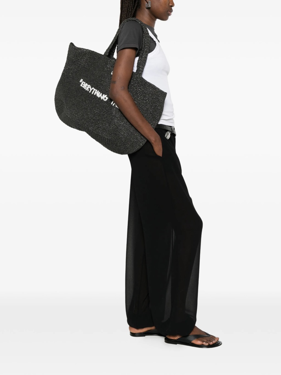 Geanta de mana Off-White jitney neagra din polyester - Img 2