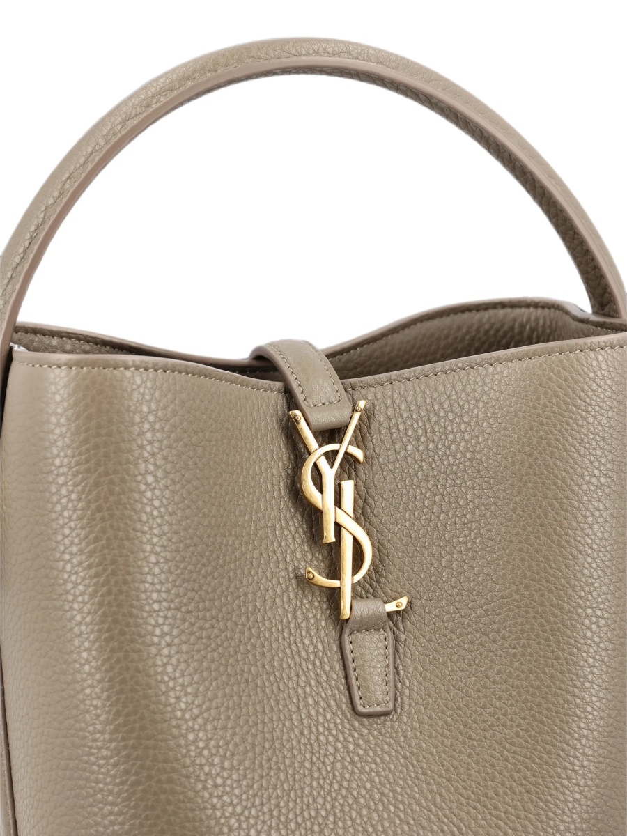 Geanta de mana Saint Laurent gri din piele - Img 4