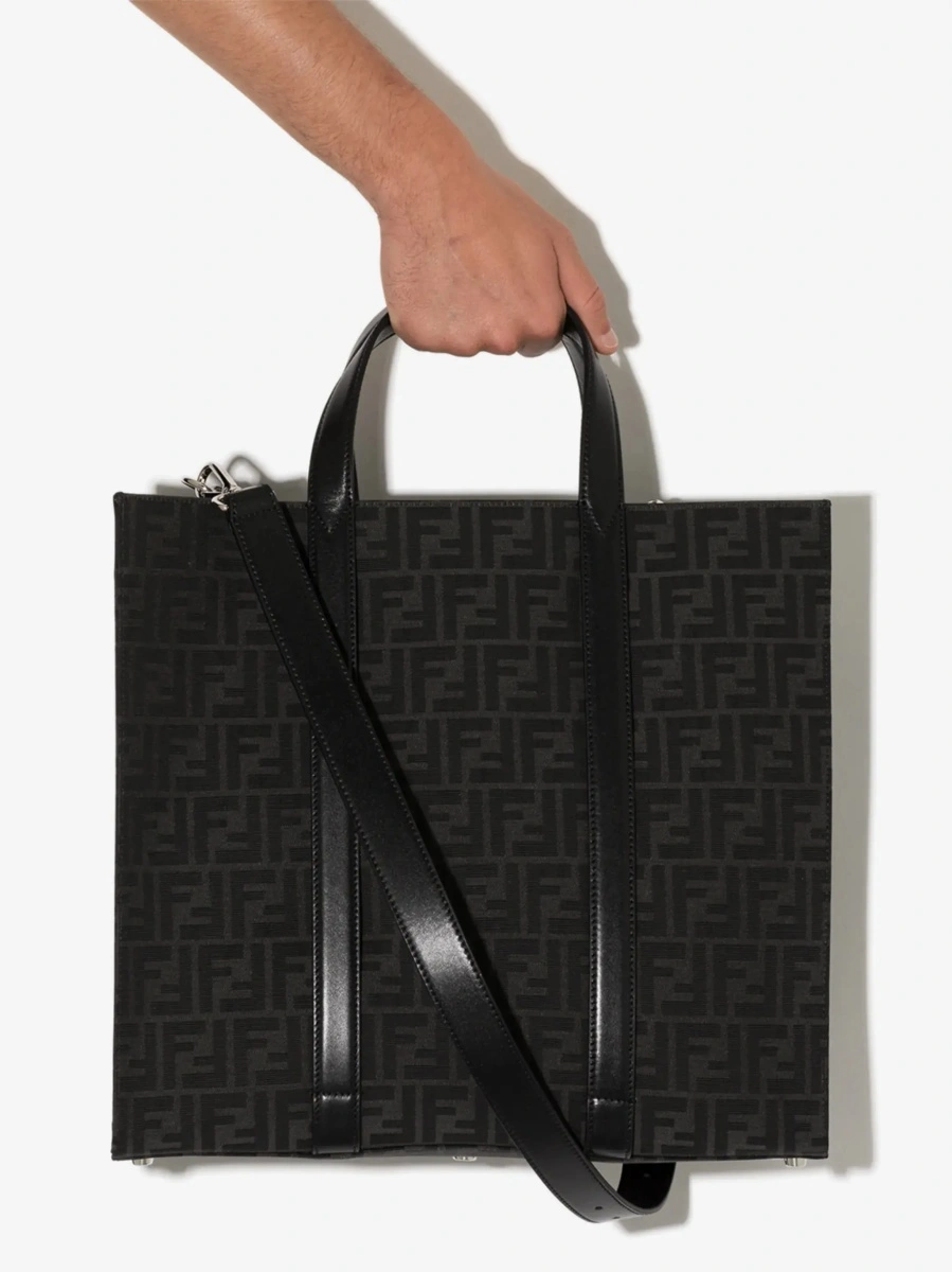 Geanta de mana Shopper in Tech Fabric Jacquard FF Fendi Man - Img 7