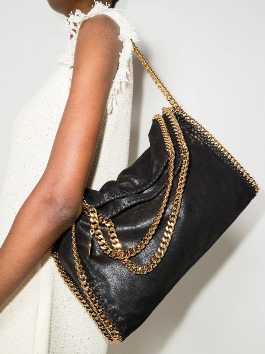 Geanta de mana Stella McCartney falabella neagra din polyester - Img 2