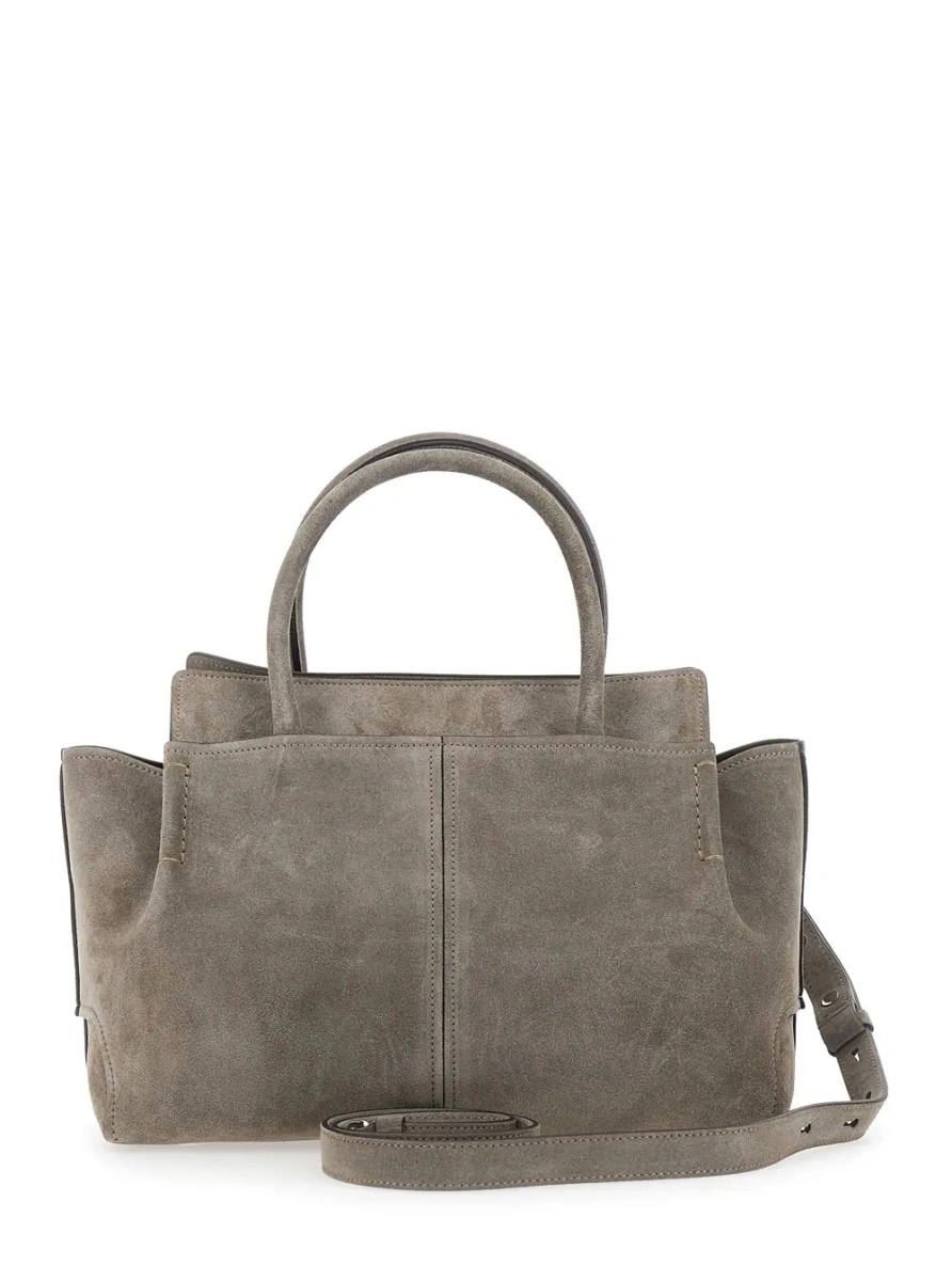 Geanta de mana TOD'S gri din piele intoarsa - Img 2