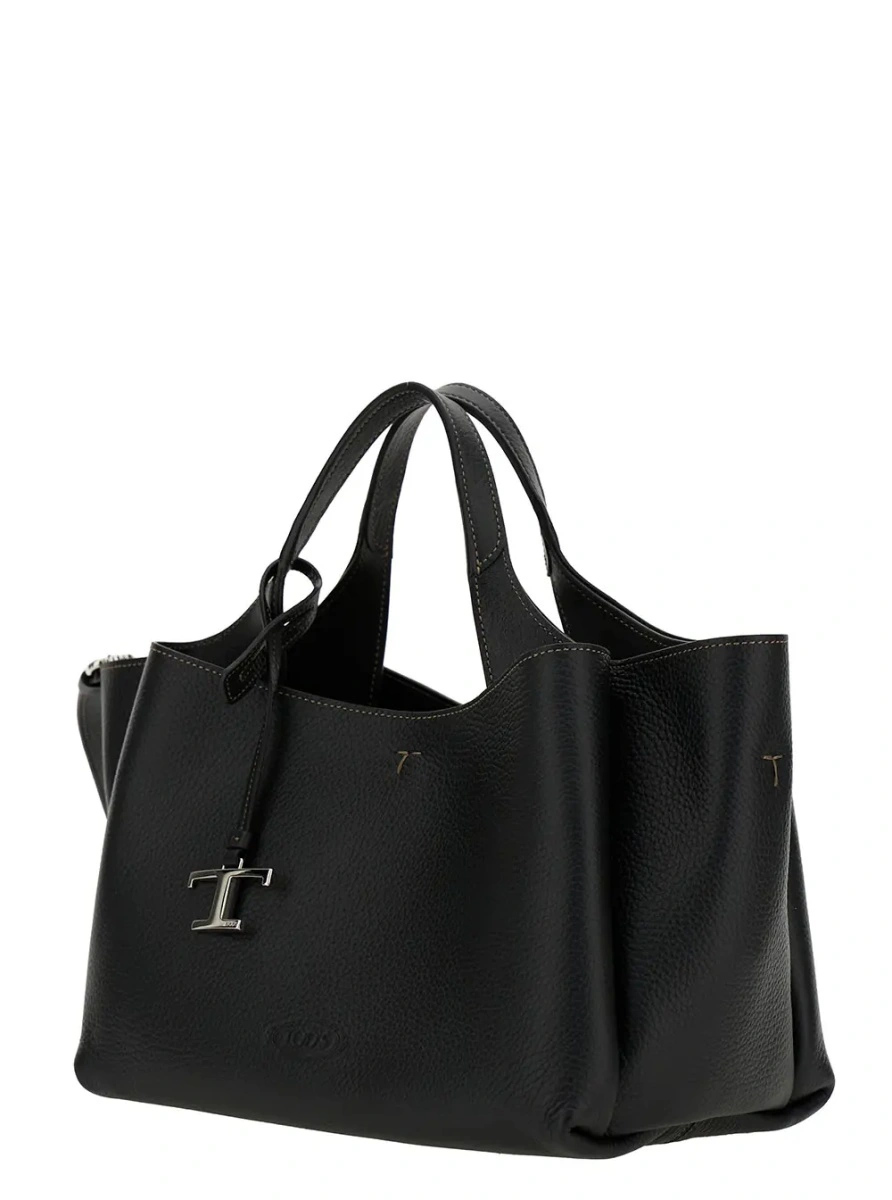 Geanta de mana TOD'S 'T Timeless' neagra din piele - Img 2