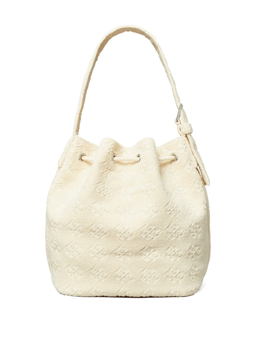 Geanta de mana Tory Burch alba din elastan si bumbac - Img 2