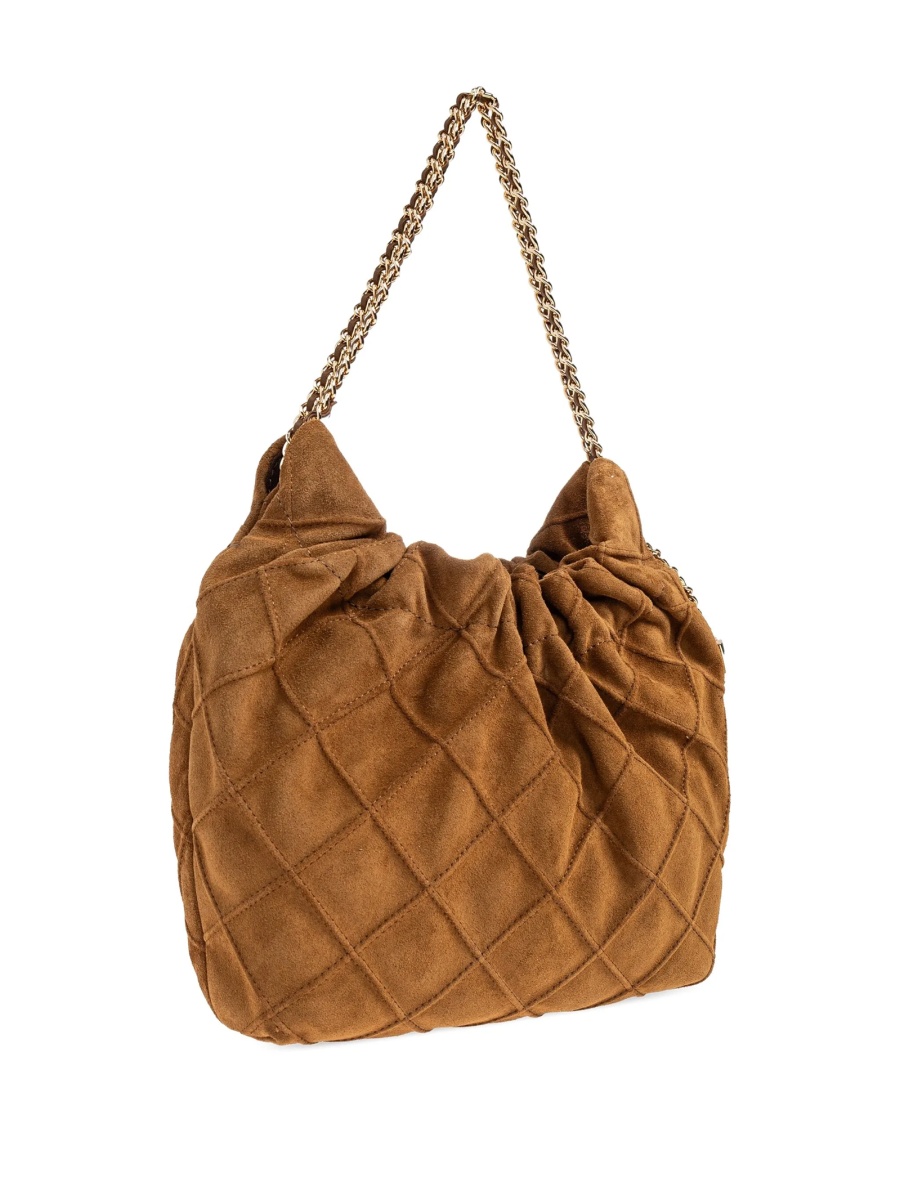 Geanta de mana Tory Burch maro din piele intoarsa - Img 3