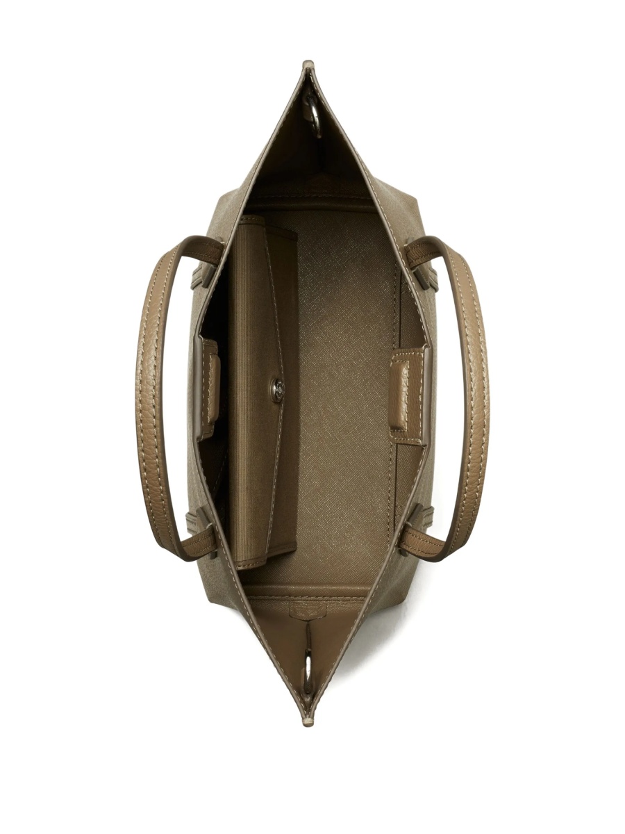 Geanta de mana Tory Burch maro din piele - Img 4
