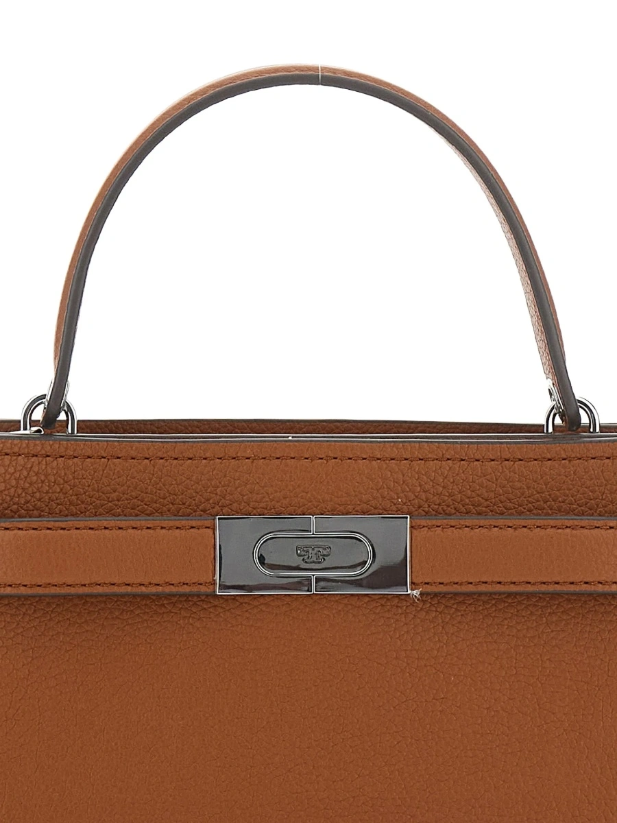 Geanta de mana Tory Burch maro din piele - Img 4