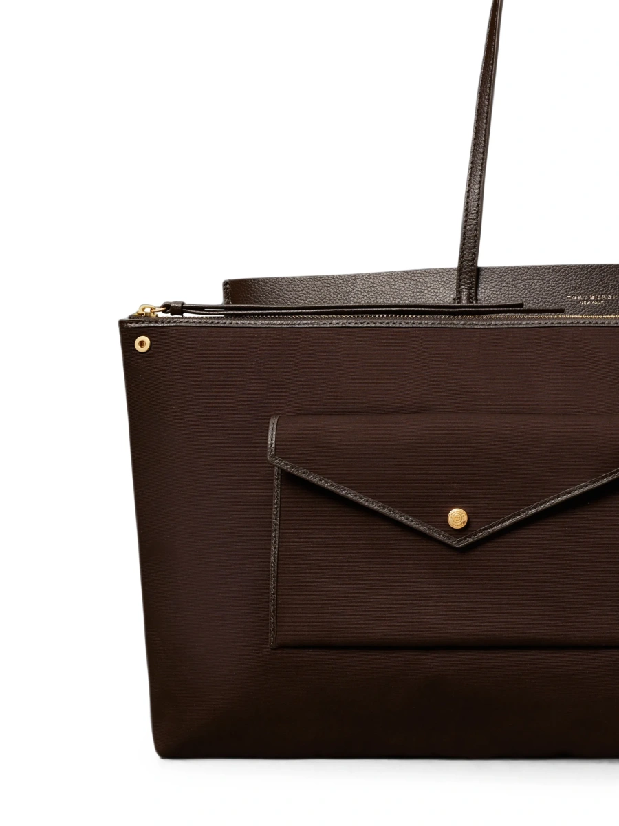 Geanta de mana Tory Burch maro din piele - Img 4
