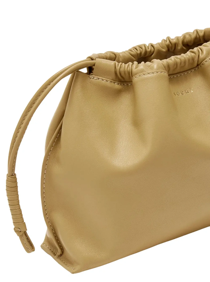 Geanta de mana Tote bag SUZETTE with elegant details in Tech Fabric Bordeaux women - Img 3
