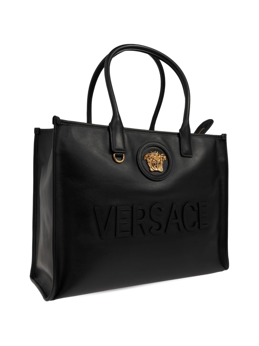 Geanta de mana Versace neagra din piele - Img 3