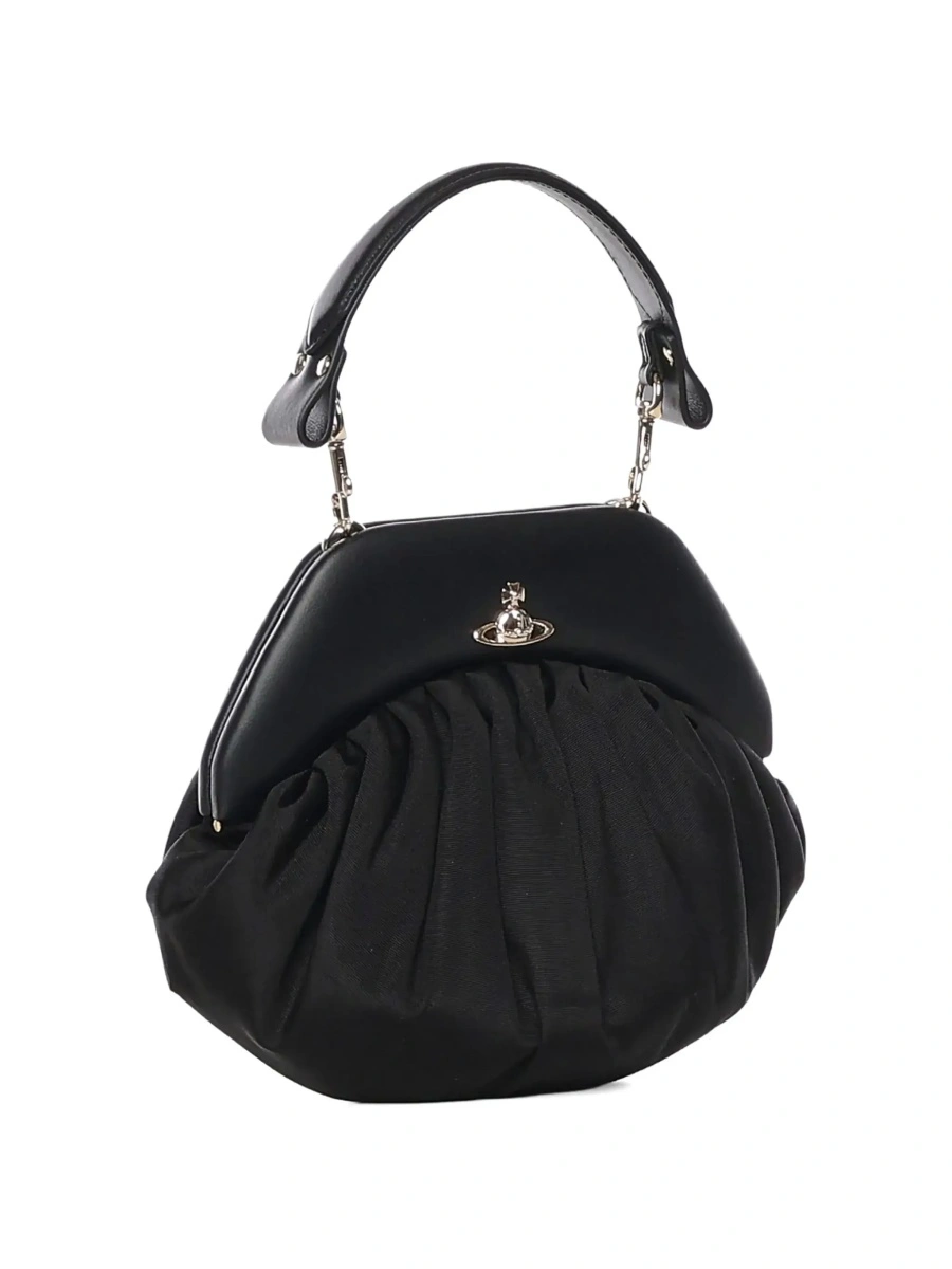 Geanta de mana Vivienne Westwood neagra din piele 'Brooke' - Img 5